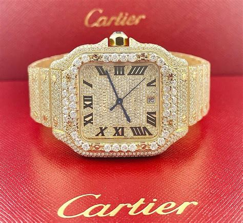 cartier diamond watch gold|cartier diamond watches for sale.